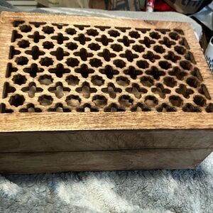 Mela Artisians Large Mango Wood Keepsake Box